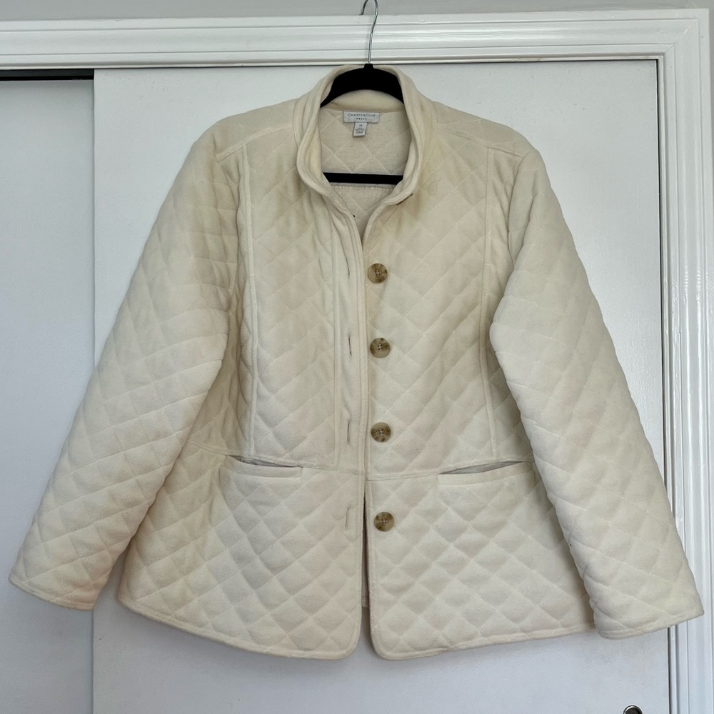 Cream Quilted Coat